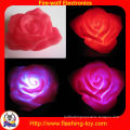 Logo Printing Valentine Led Holiday Decorations-pvc 3 Led Colorful Magic Flashing Rose